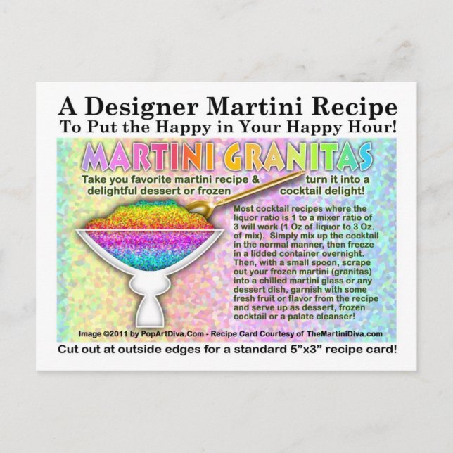 Martini Granitias Rezepte Postkarte (Vorderseite)