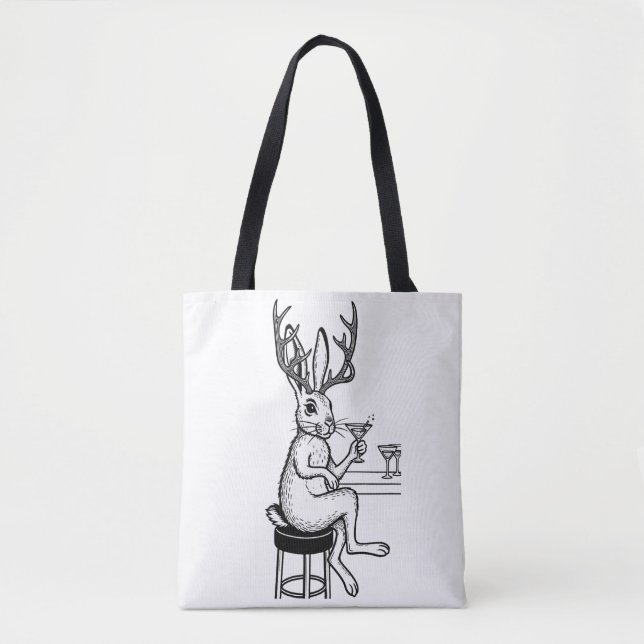 Martini Jackalope tote (Vorderseite)