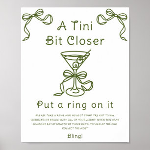 Martini-Junggesellinnenabschied - Setz einen Ring  Poster