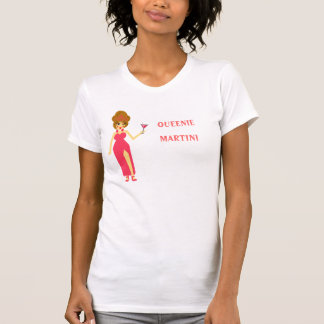 Martini-Königin-Weiß-T-Shirt T-Shirt