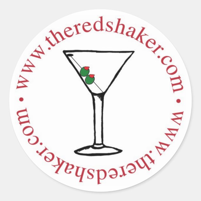 Martini-Kreisaufkleber - groß Runder Aufkleber (Vorderseite)