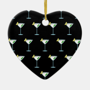Martini Liebhaber Cocktail Glass Barkeeper Alkohol Keramik Ornament
