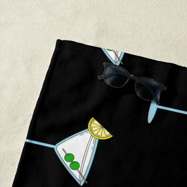 Martini Liebhaber Cocktail Glass Barkeeper Alkohol Strandtuch (Beispiel)