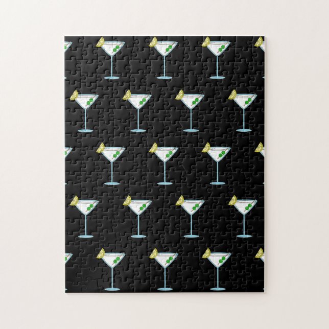 Martini liebt Cocktail Glass Barkeeper Alkohol Puzzle (Vertikal)