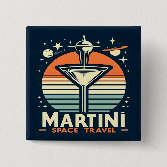 Martini-Logos für Raumfahrten Button (Vorderseite)