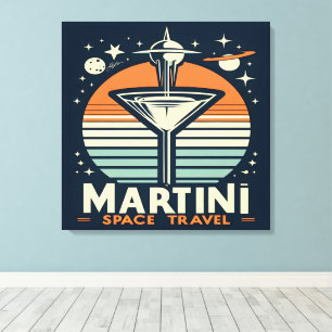 Martini-Logos für Raumfahrten Leinwanddruck