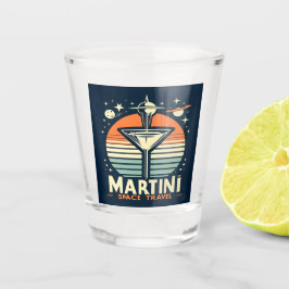 Martini-Logos für Raumfahrten Schnapsglas