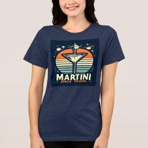 Martini-Logos für Raumfahrten Tri-Blend Shirt