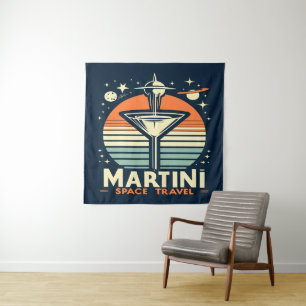 Martini-Logos für Raumfahrten Wandteppich