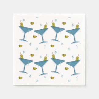 Martini Madness Retro Cocktail Napkins Serviette