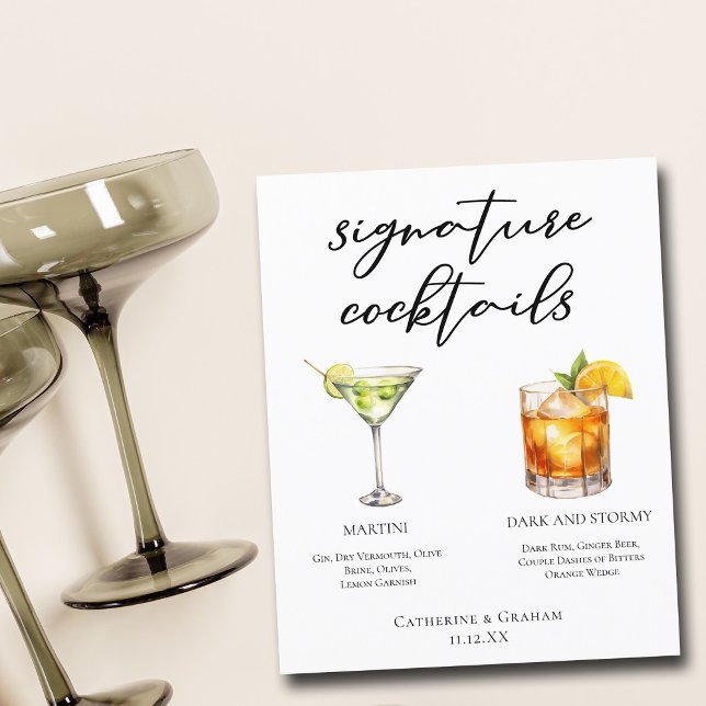 Martini-Menü für Dark & Stormy Signature Cocktails (Von Creator hochgeladen)