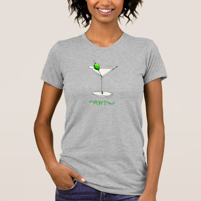 Martini mit Olive Cocktails Klassisches Cocktail T T-Shirt (Vorderseite)