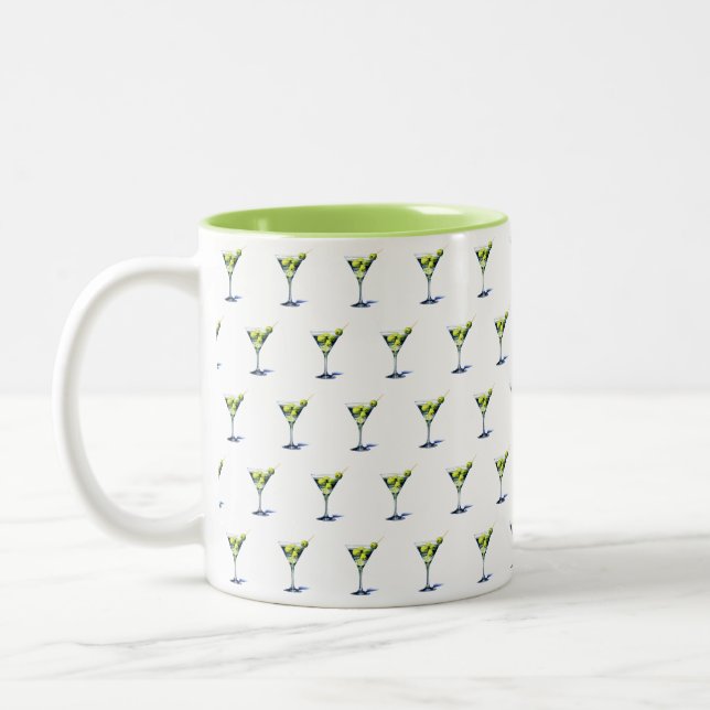 Martini mit Oliven Zweifarbige Tasse (Links)