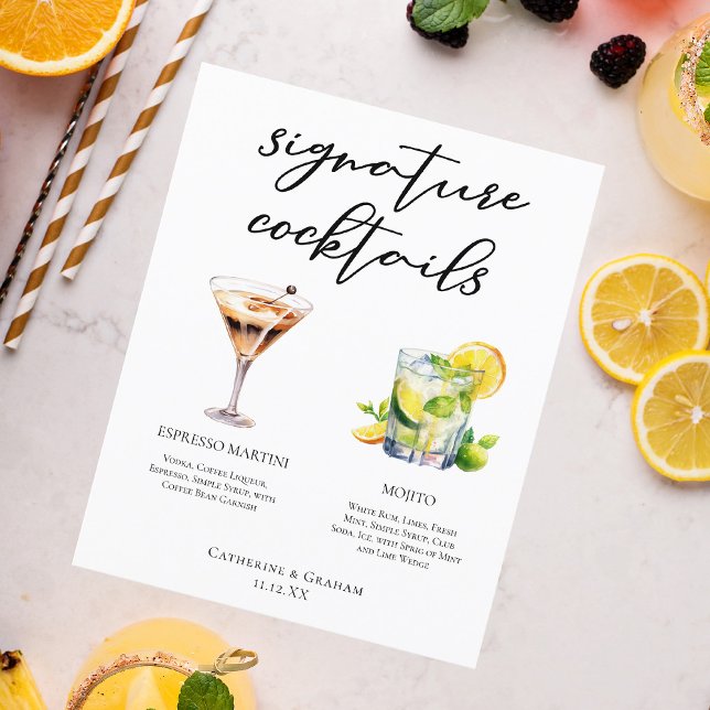 Martini Mojito Signature Cocktails Hochzeitsmenü (Von Creator hochgeladen)