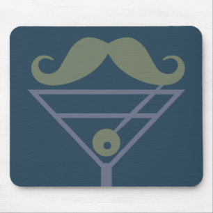 Martini Mustache Custom Mousepad