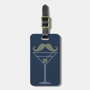 Martini Mustache Gepäckanhänger