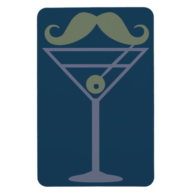 Martini Mustache Magnet (Vertikal)