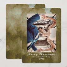 Martini Olive Elegante Weihnachtskarte