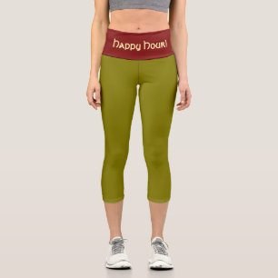 "MARTINI OLIVE" PERSONALIZE Hochtaillen- Capri Leggings