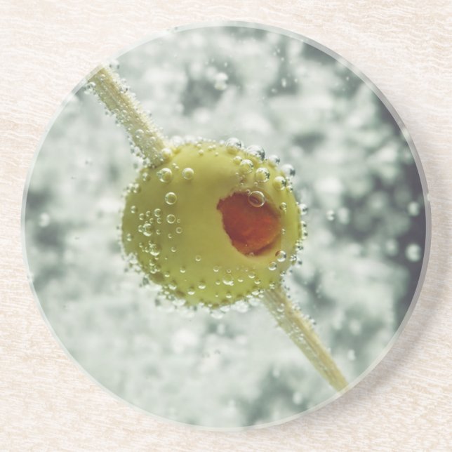 Martini Olive Sandstone Untersetzer (Vorne)