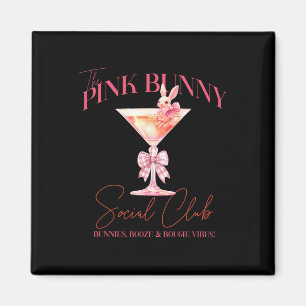 Martini Ostern Rosa Hase Schwanz Social Club Frohe Magnet