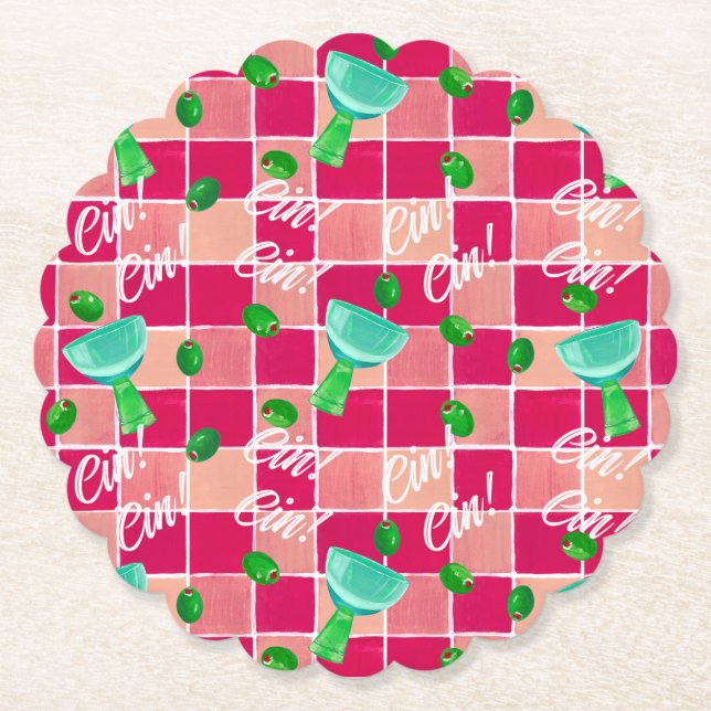 Martini Paper Coaster Untersetzer (Vorderseite)