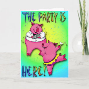 Martini Party Schweine Einladung