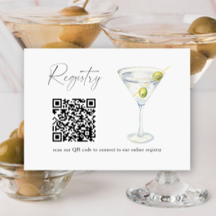 Martini QR-Code-Junggesellinnenabschied-Registry Begleitkarte