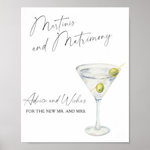 Martini - Ratschläge und Wünsche für Frischvermähl Poster