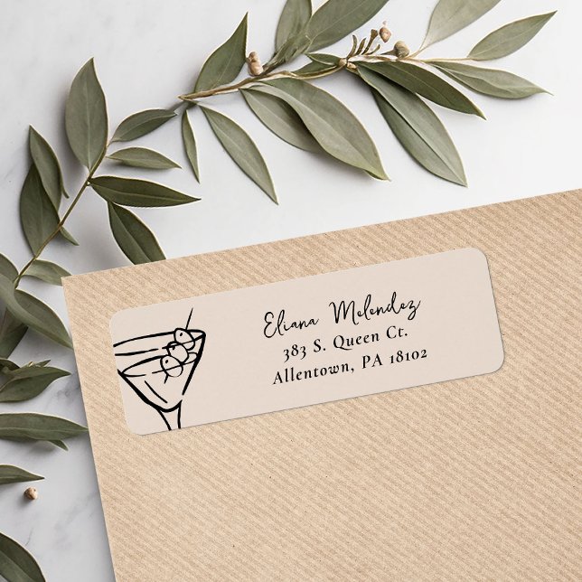 Martini Rücksendeadressen-Aufklebers (Von Creator hochgeladen)