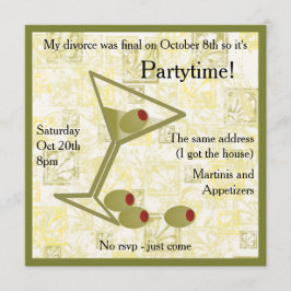 Martini-Scheidungs-Party Einladung