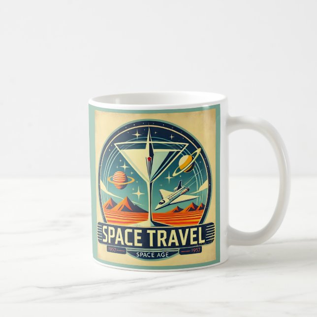 Martini Space Travel 1957 New World Logo Kaffeetasse (Rechts)