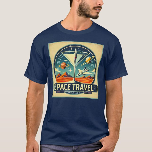Martini Space Travel 1957 New World Logo T-Shirt (Vorderseite)