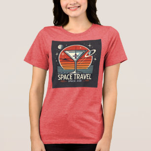 Martini Space Travel 1957 Space Age Logo Tri-Blend Shirt