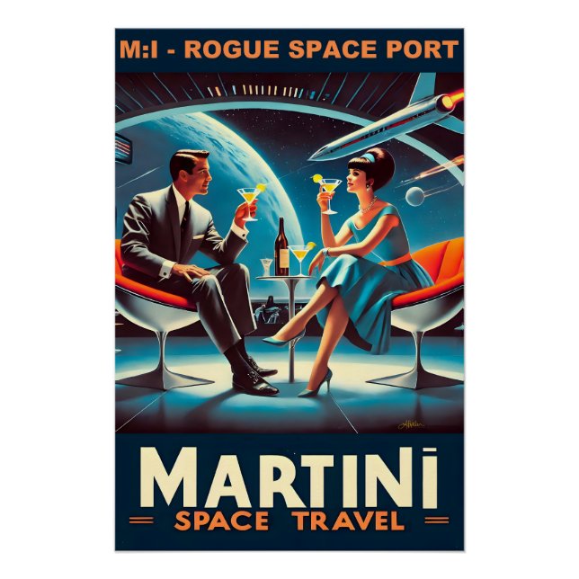 Martini Space Travel Poster Rogue Space Port (Vorderseite)