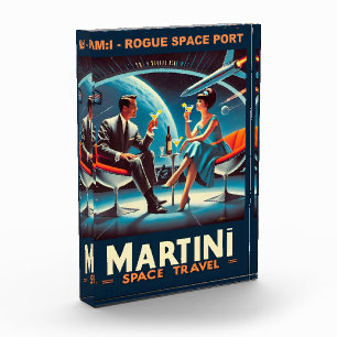 Martini Space Travel Poster Rogue Space Port Fotoblock