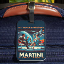 Martini Space Travel Poster Rogue Space Port