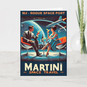 Martini Space Travel Poster Rogue Space Port Karte