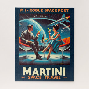 Martini Space Travel Poster Rogue Space Port Puzzle