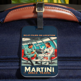Martini Space Travel Poster Sci-Fi-Filme im Weltra Gepäckanhänger