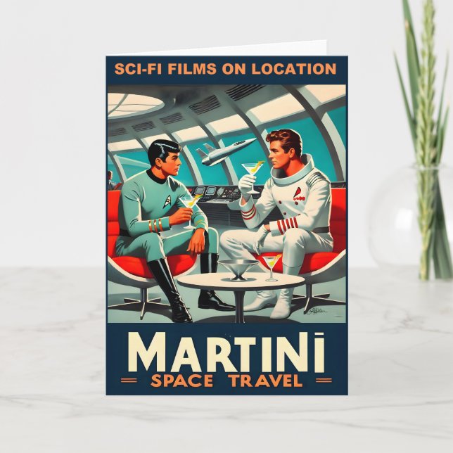 Martini Space Travel Poster Sci-Fi-Filme im Weltra Karte (Vorderseite)