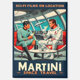 Martini Space Travel Poster Sci-Fi-Filme im Weltra Magnet
