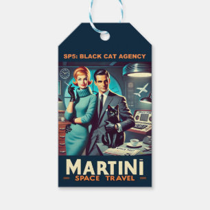 Martini Space Travel Poster SP5: Black Cat Agency Geschenkanhänger