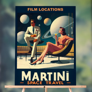 Martini Space Travel Posters Film Locations Acrylschild