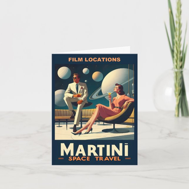 Martini Space Travel Posters Film Locations Karte (Vorderseite)