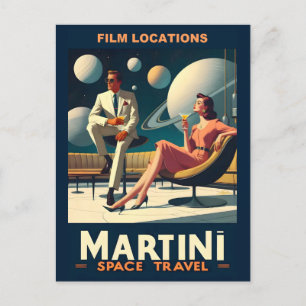 Martini Space Travel Posters Film Locations Postkarte
