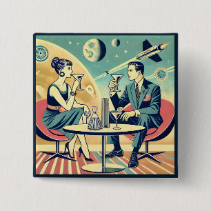 Martini Space Travel Posters Flight Crew Button
