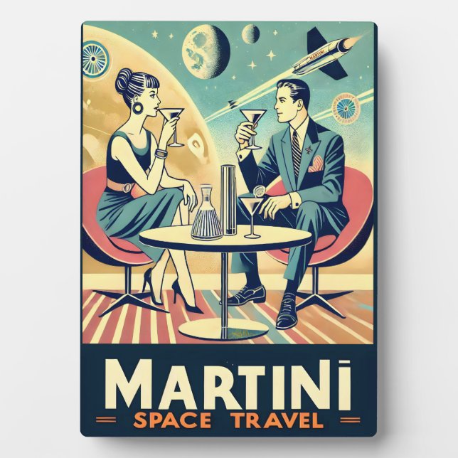 Martini Space Travel Posters Flight Crew Fotoplatte (Vorderseite)