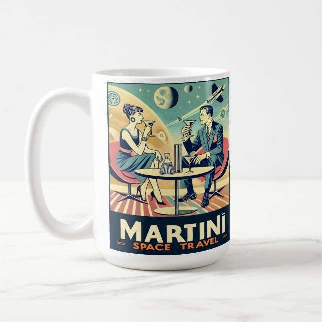 Martini Space Travel Posters Flight Crew Kaffeetasse (Links)