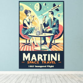 Martini Space Travel Posters Flight Crew  Leinwanddruck